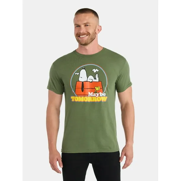Snoopy Men's and Big Men's Cotton Maybe Tomorrow