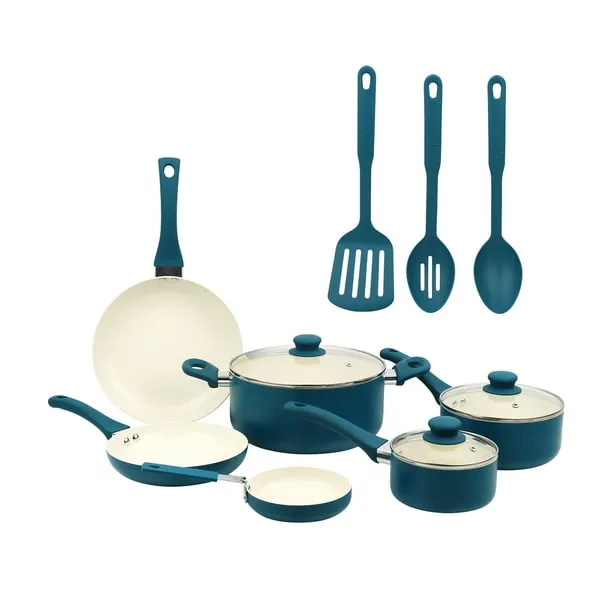 Mainstays 12 Piece Ceramic Nonstick Aluminum Pots