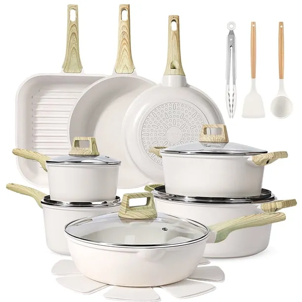 Gipp 21PCS Ceramic Coating Kitchen Cookware