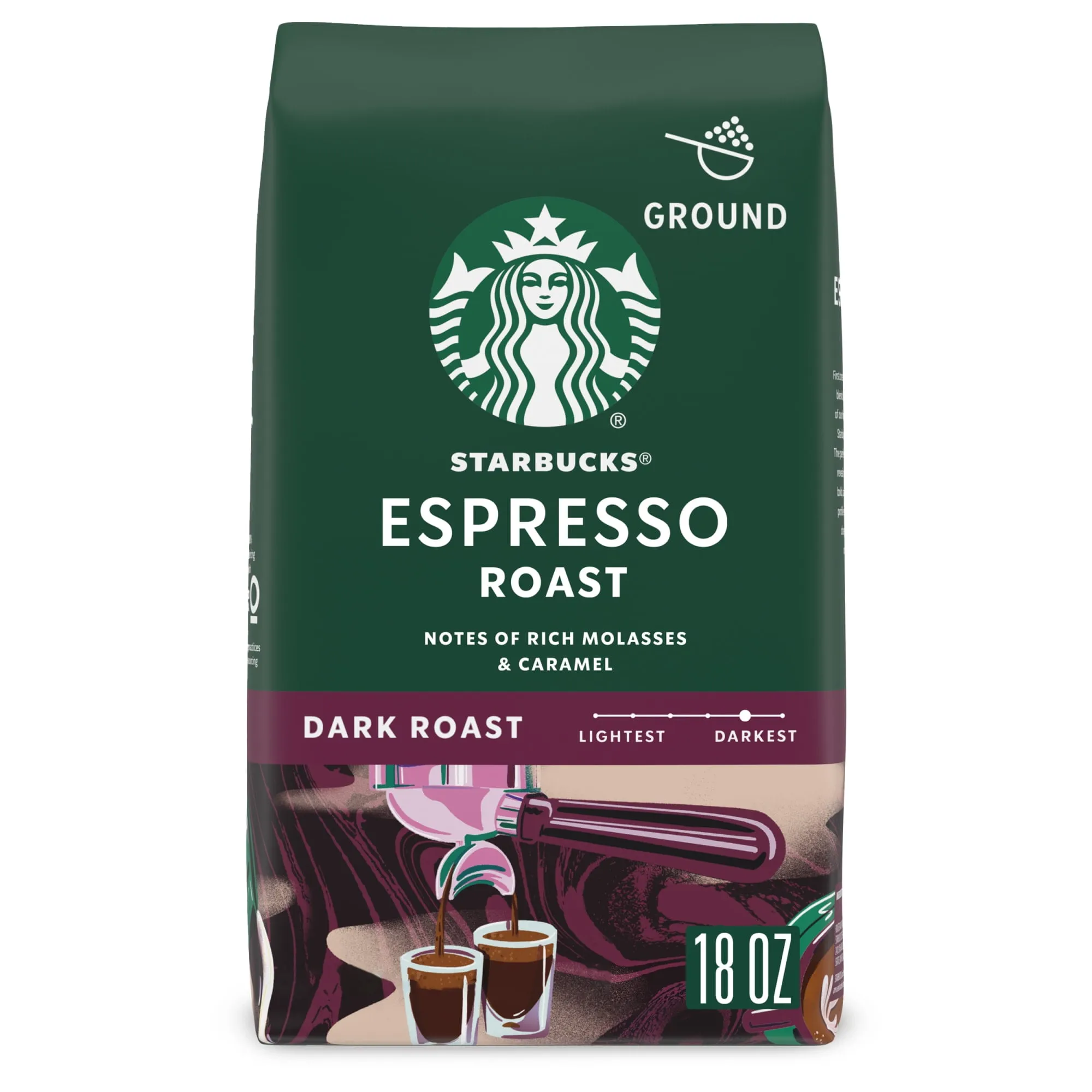Starbucks Espresso Roast Ground Coffee Dark Roast