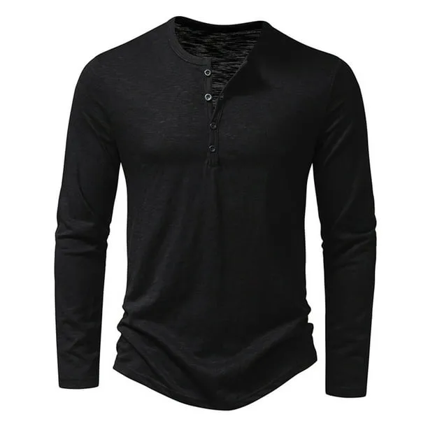 Summer Men's Slub T Shirt Men's Casual Fashion