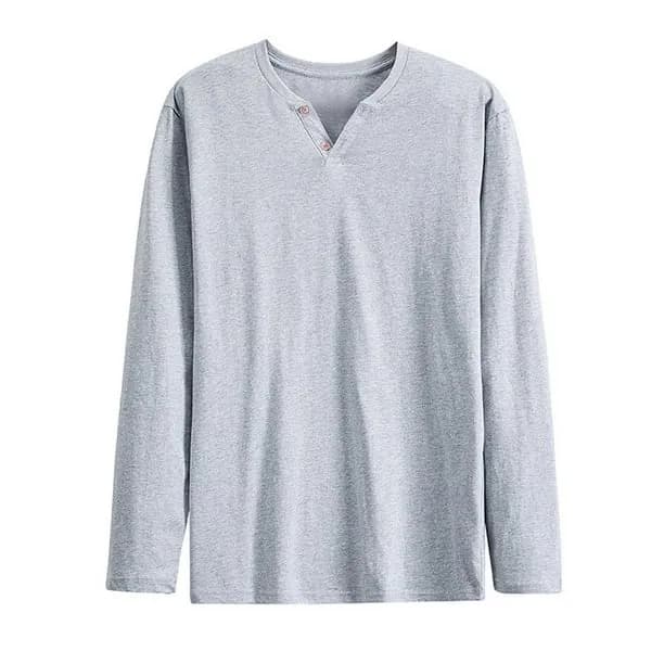 Men Clothing, Men's Henley Cotton Casual Short/Long Sleeve Lightweight Button T-Shirts