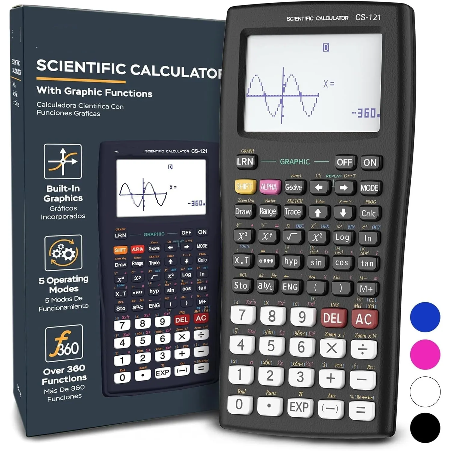Scientific Calculator with Graphic Functions, Multiple Modes with Intuitive Interface, Perfect for Beginner and Advanced