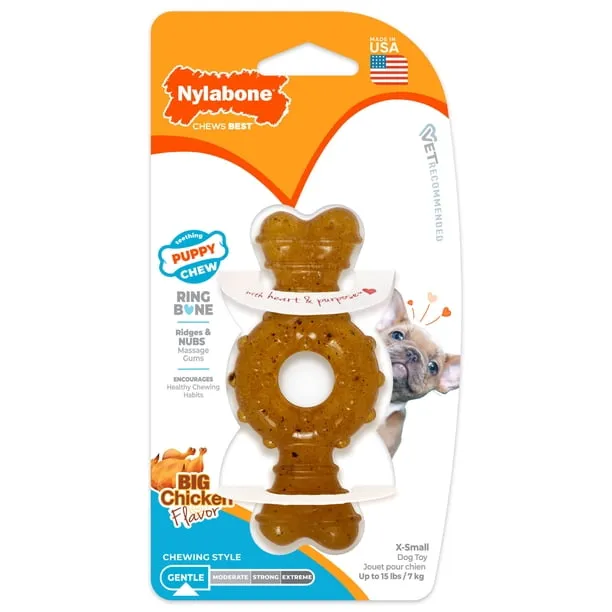Nylabone Puppy Chew Ring Bone Dog Toy Dog Chew Toy