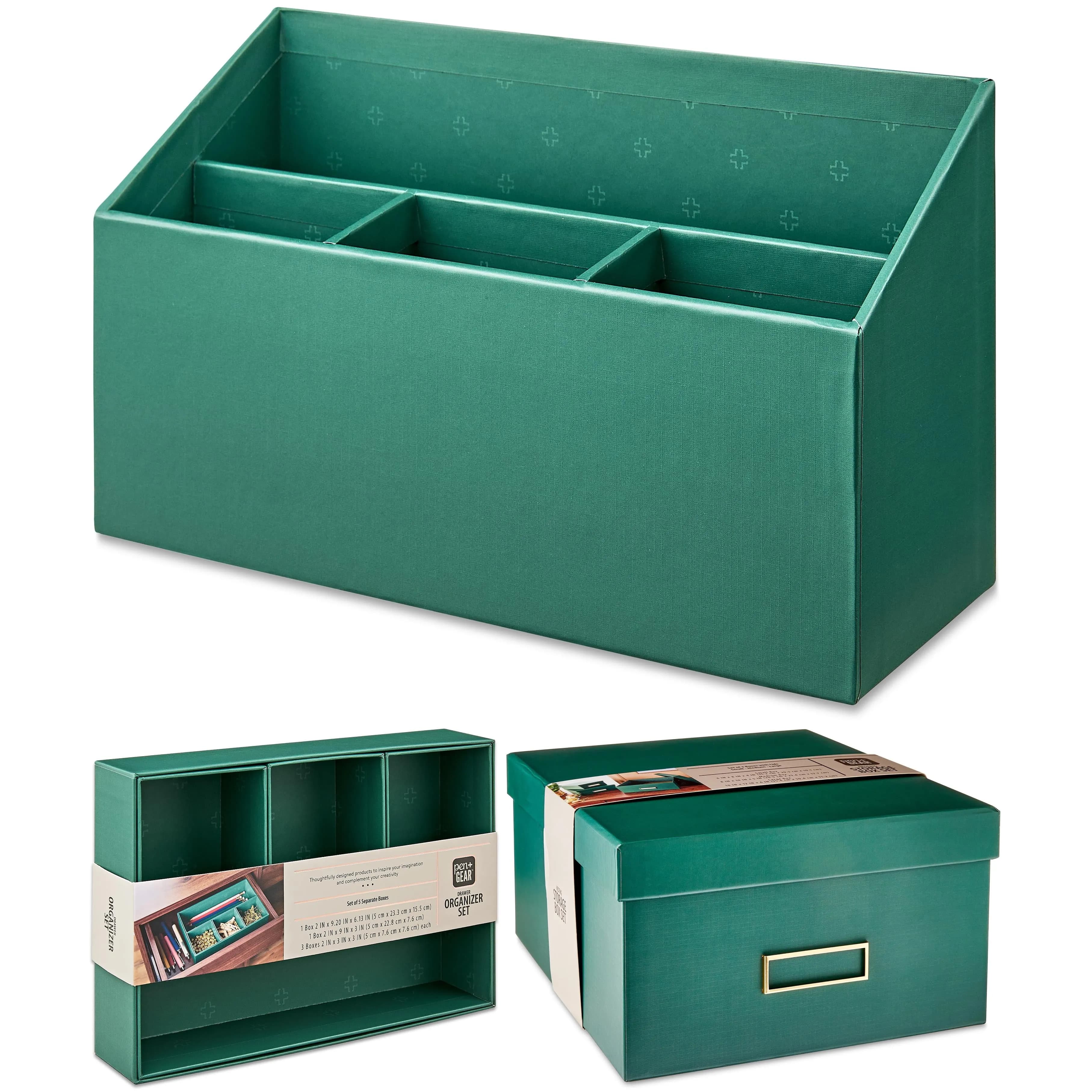 Pen Gear Green Emerald Desk Organization Sets