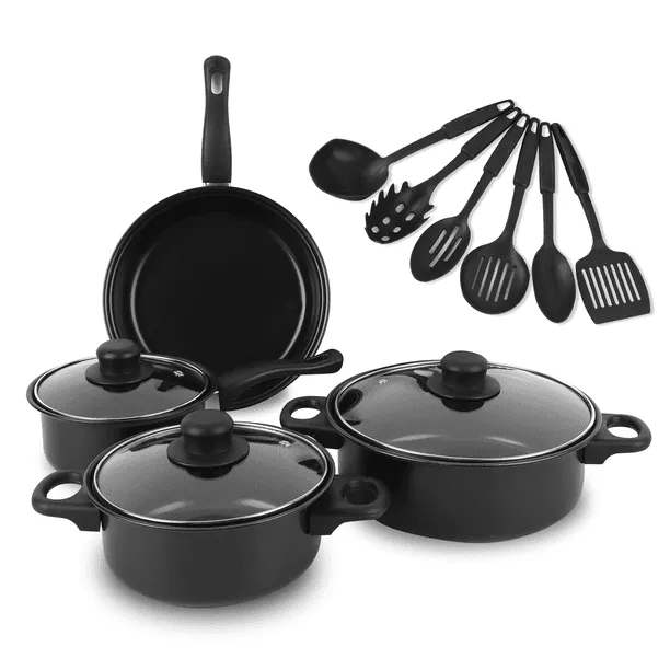 13 Piece Cookware Set Kitchen Nonstick Pots and