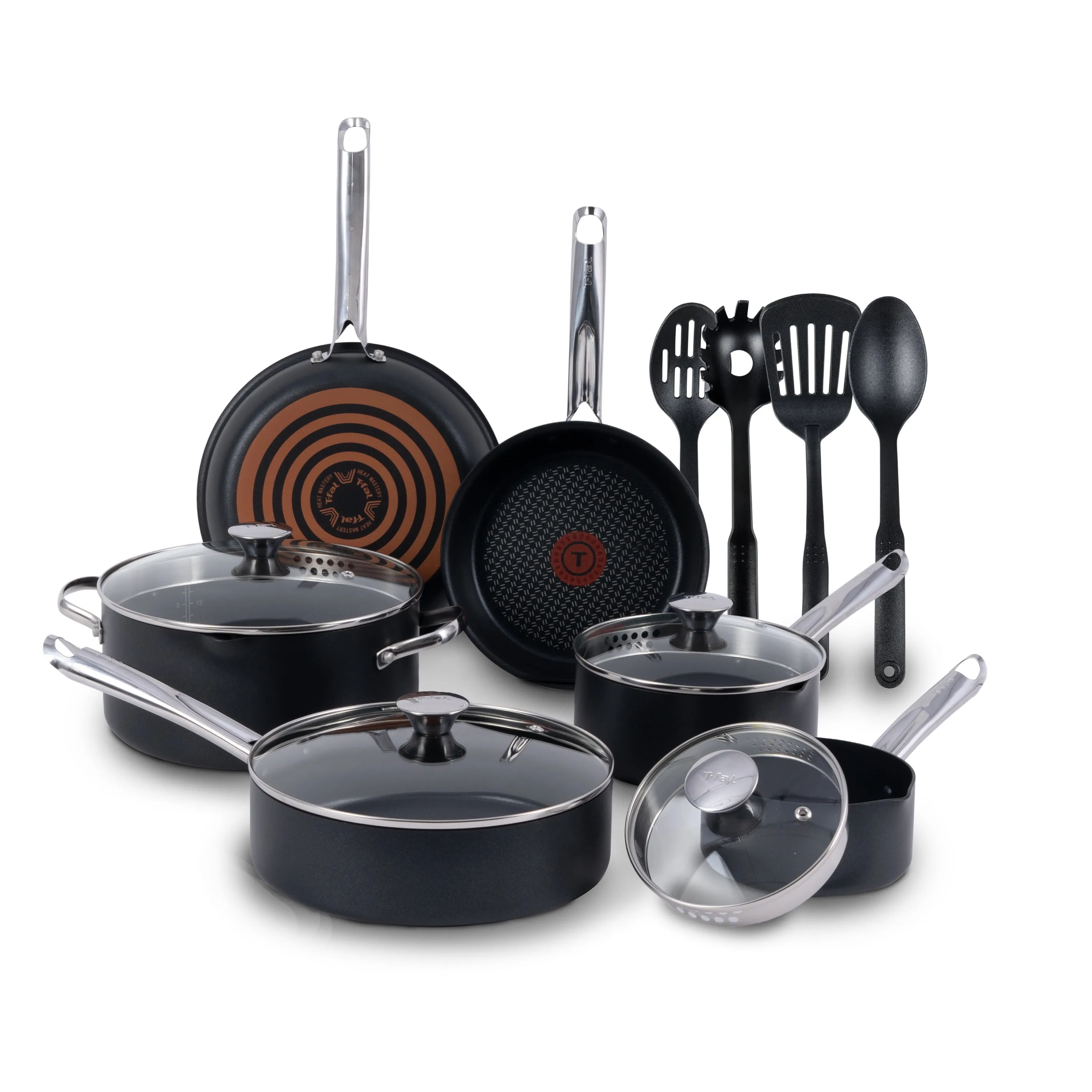 T Fal Cook and Strain Non Stick 14 Piece Pots