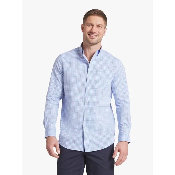 Men's and Big Men's Long Sleeve Easy Care Stretch