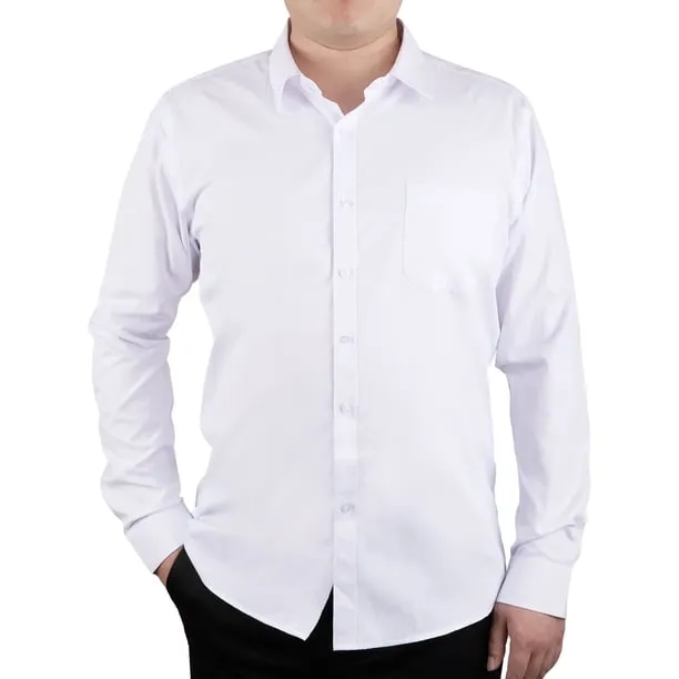 Mens Dress Shirts Solid Color Long Sleeve Stretch Formal Shirt Perfect for Business Casual Occasions A Button-Down Dress
