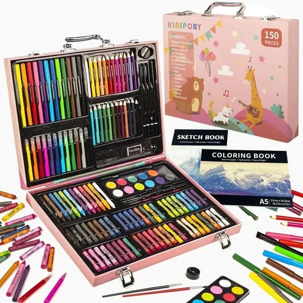 Kinspory 150PC Drawing Coloring Art Set with