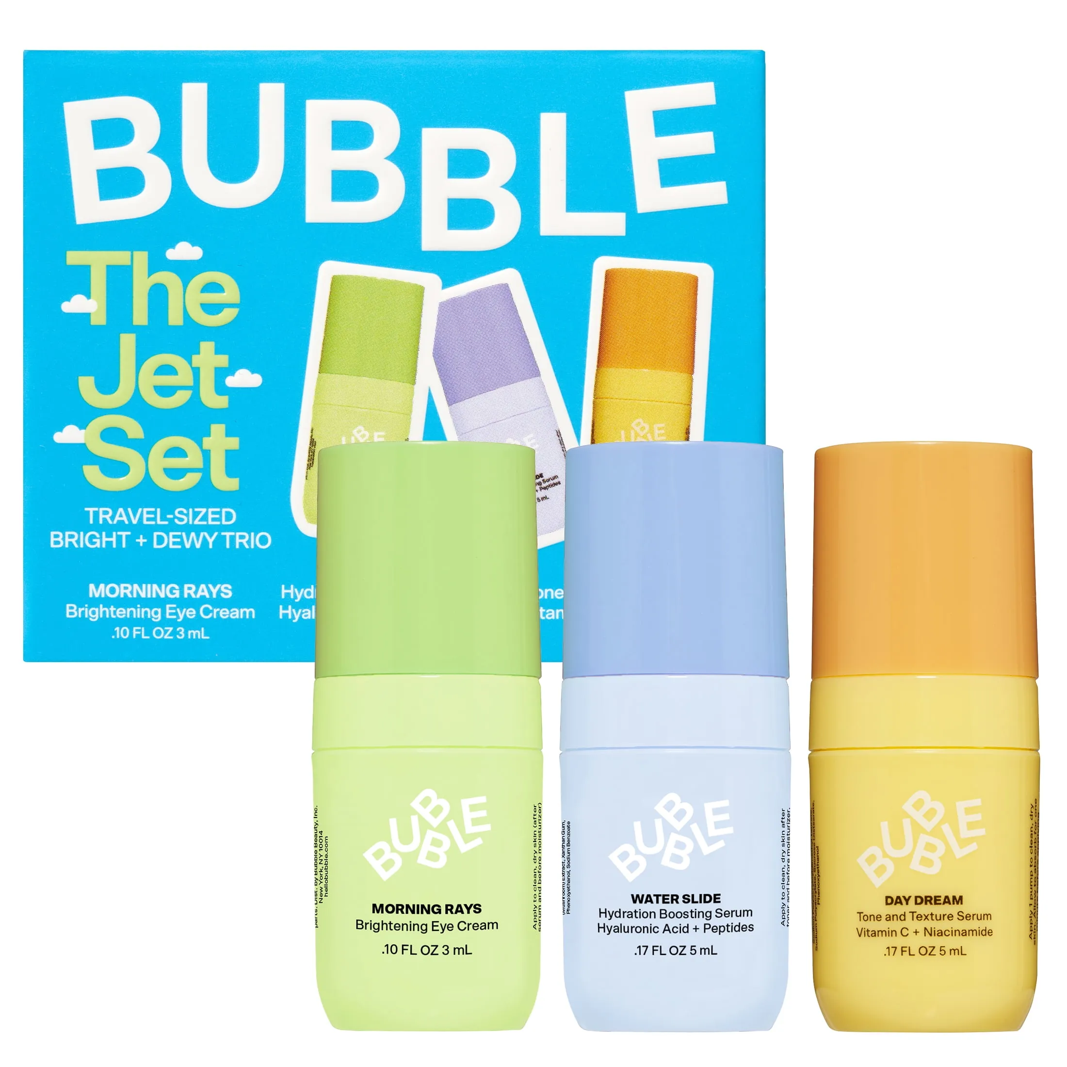 Bubble Skincare the Jet Set Trio Mini Serums Kit