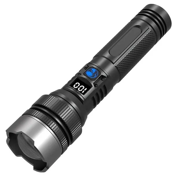 Juyafio Powerful Flashlight 150000 Lumens,USB Rechargeable Waterproof,Super Bright XHP70.2 Handheld Flashlight,Zoomable
