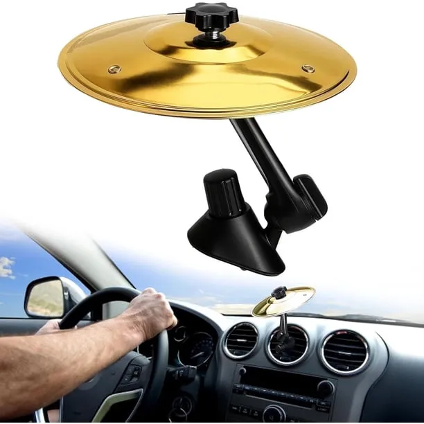Car Cymbal Air Vent, Car Symbol Drum Air Vent, Crash Dash Board Drum Symbol, Mini Drum Crash Cymbal for Music Lovers(Gol