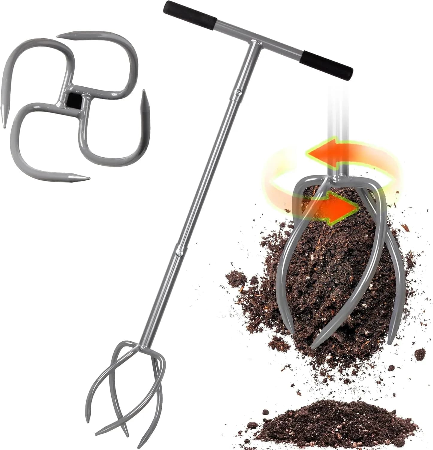 Walensee Twist Tiller for Garden, Claw Cultivator Tool