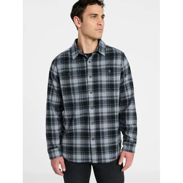 Men's and Big Men's Knit Overshirt with Long