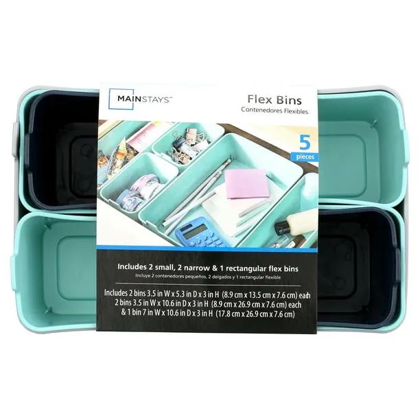 Mainstays 5 Piece Flexible Plastic Drawer