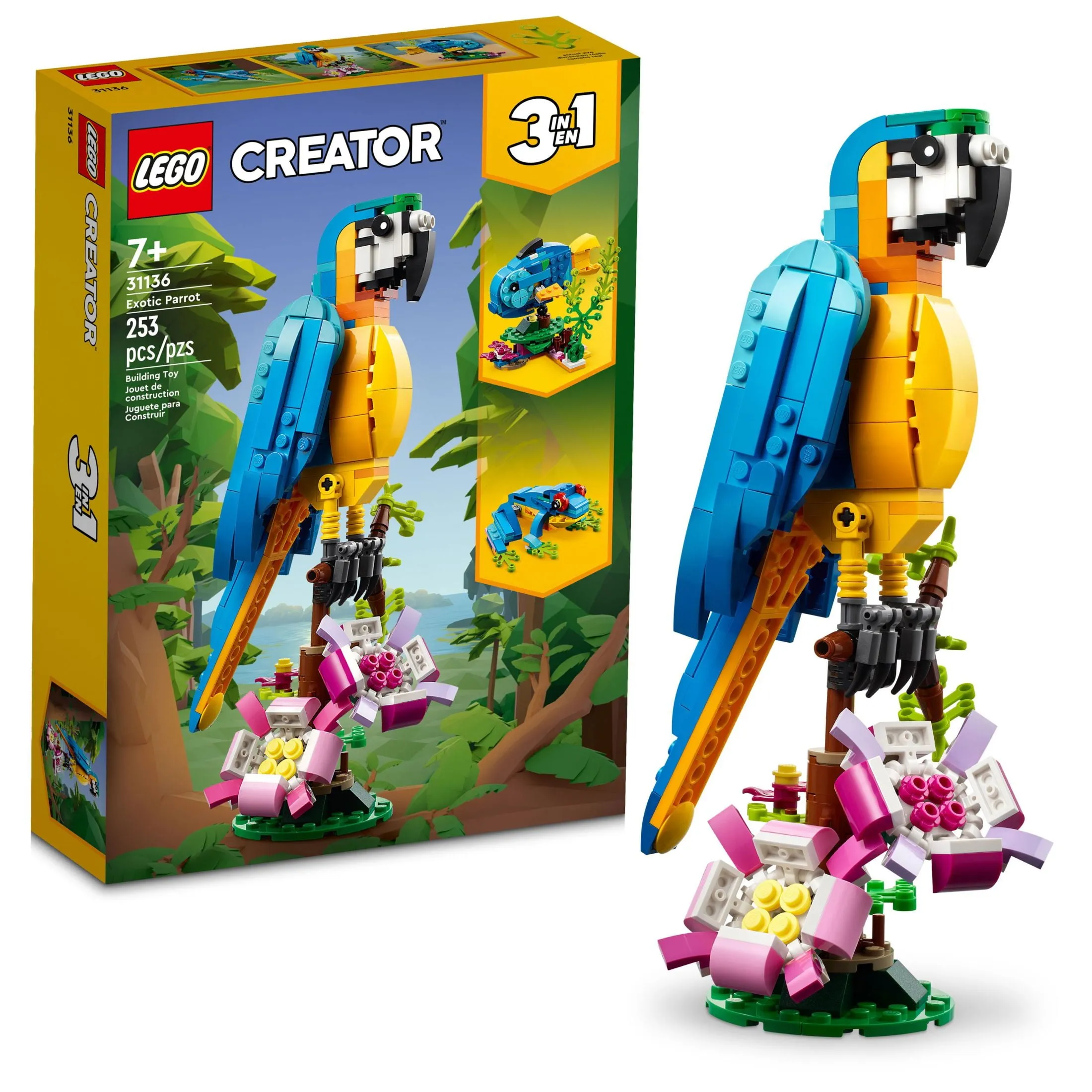 Lego Creator 3 in 1 Exotic Parrot to Frog to Fish