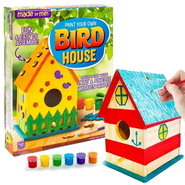 Made by Me Paint Your Own Birdhouse Kit, Boys and Girls, Child, Ages 6