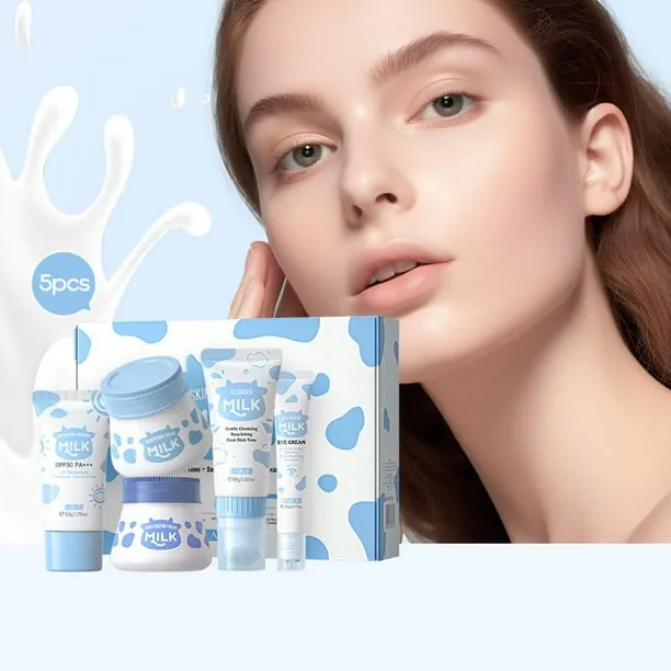 SUMDUINO Milk Skin Care Set 5 Piece Hydrating Moisturizing Facial Care Set,Body Care