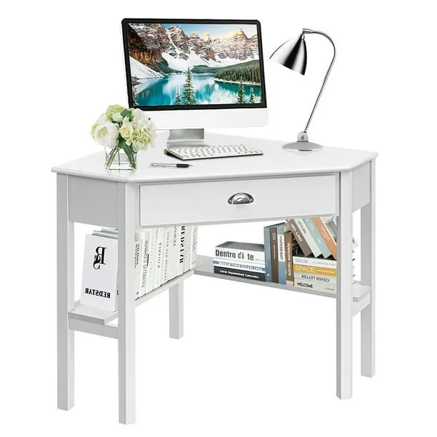 Costway Triangle Computer Desk Corner Office Desk