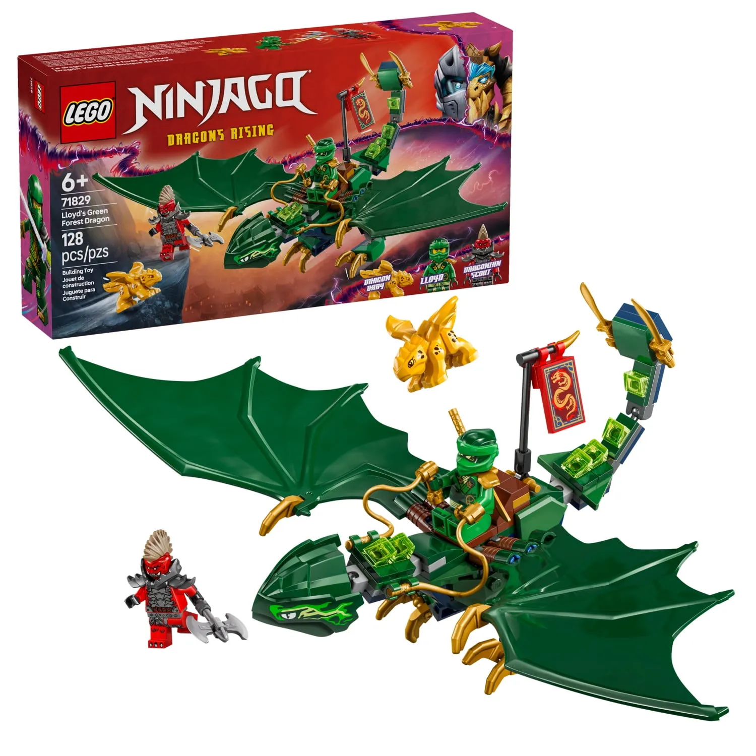 Lego Ninjago Lloyds Green Forest Dragon Toys