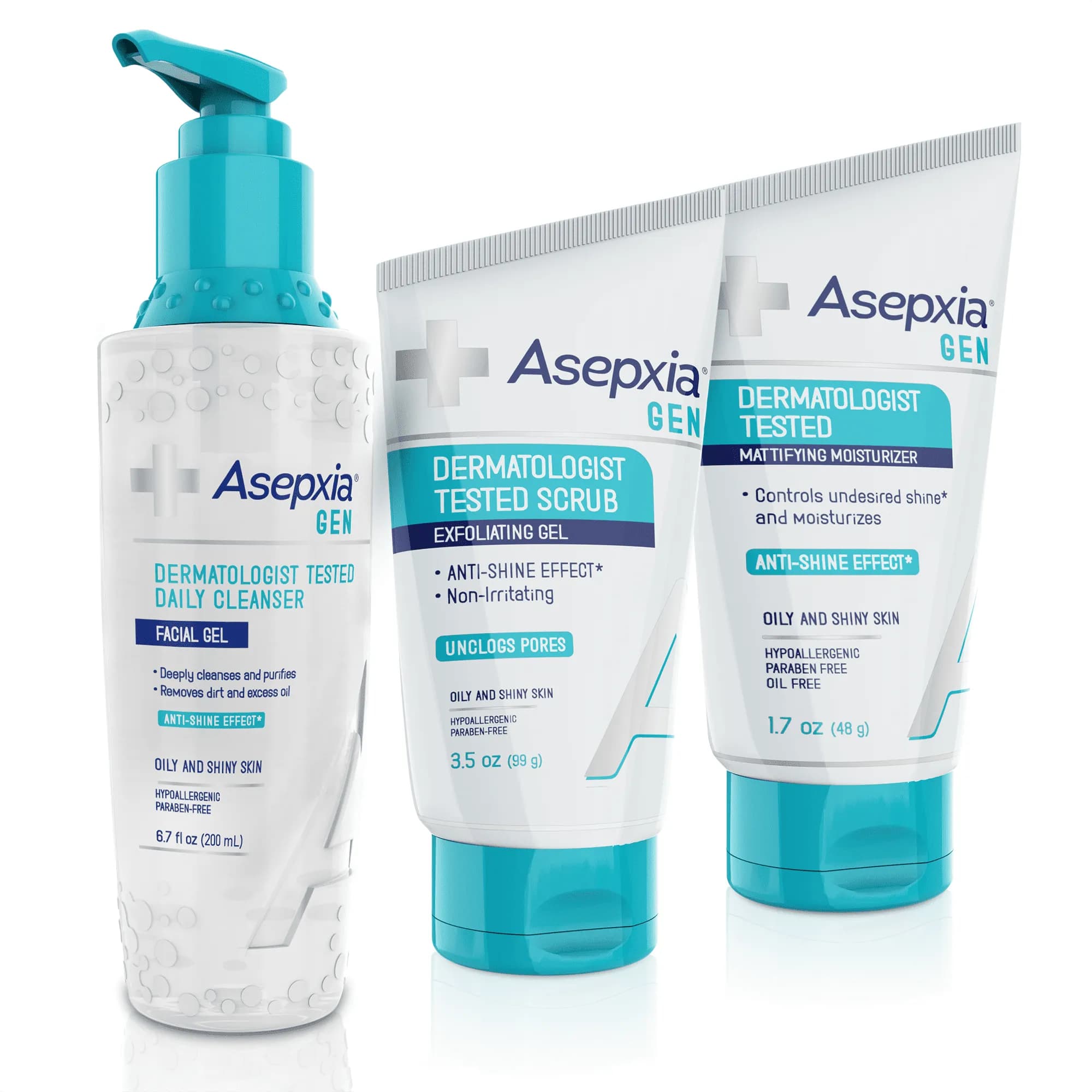 Asepxia Gen Skincare Set for Oily Skin Exfoliating