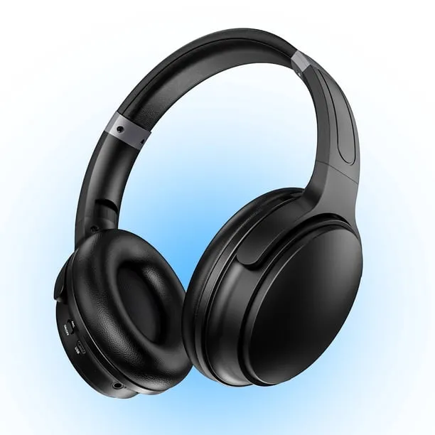 TOPVISION Noise Cancelling Headphones, Wireless Bluetooth Headphones with Clear Calls, Deep Bass, Foldable Headphone