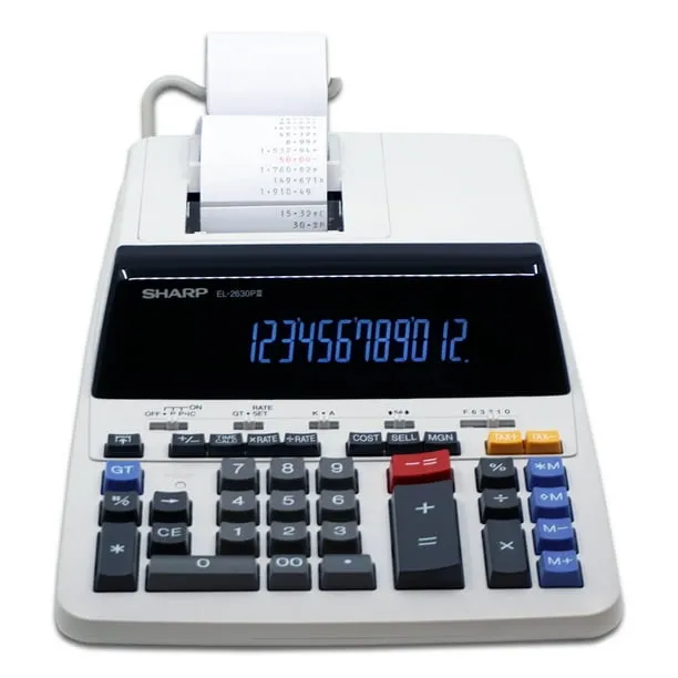 Sharp Calculators EL-2630PIII 12 Digit Commercial Printing Calculator