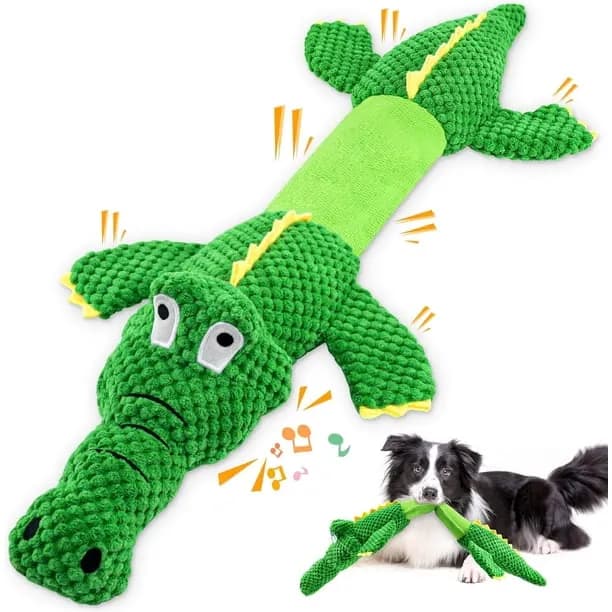 URRU Dog Toys for Aggressive Chewers : Tough Interactive Tug of War Dog Toys-Squeaky Chew Toys for Small,Medium,Large Br