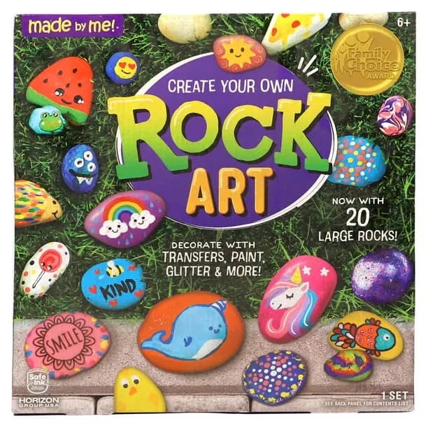 Made by Me Create Your Own Multicolor Rock Art, Boys and Girls, Child, Ages 6