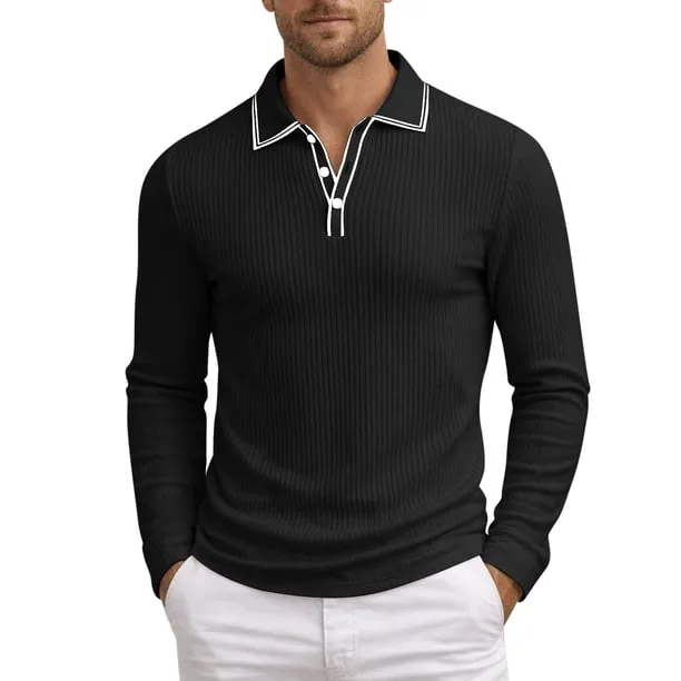 Casual Shirts for Men's Long Sleeve Knit Soft