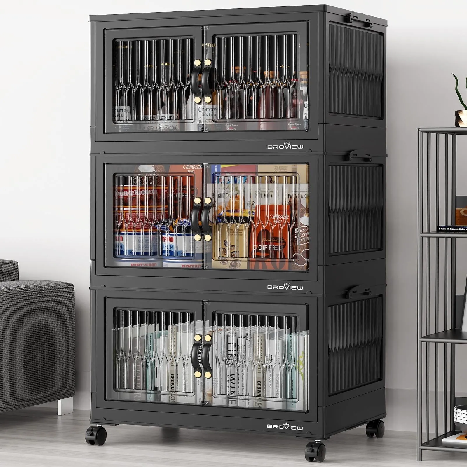 Broview 240QT Stackable Storage Bins with Lid