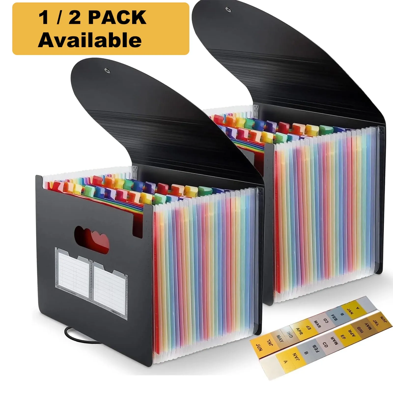 Phancir 24 Pocket Accordion File Organizer Thicker