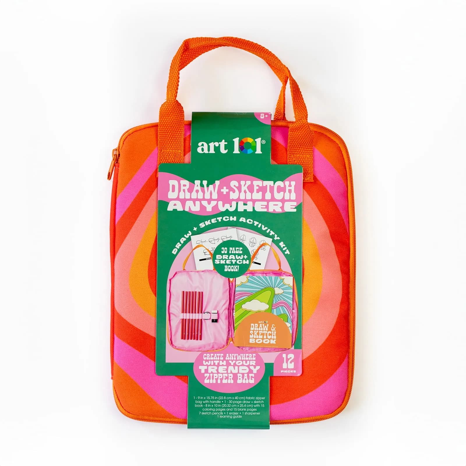 Art 101 Draw and Sketch Anywhere Activity Kit with 12 Pieces, Drawing Set, for Child Ages 8
